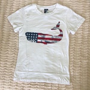 NEW! Child's patriotic whale white t-shirt